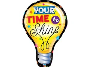 Fóliový balónek Žárovka YOUR TIME TO SHINE 102cm