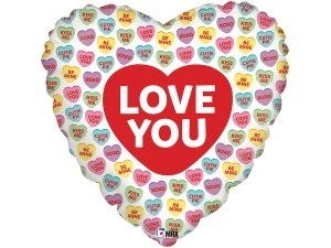 Fóliový balónek Love You Srdíčka 46cm