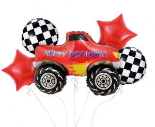 Sada foliových balonků Monster Truck - 5 ks
