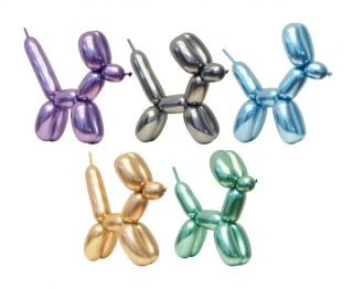 Modelovací balonky profesionální - 50 ks - Chromové Mix 