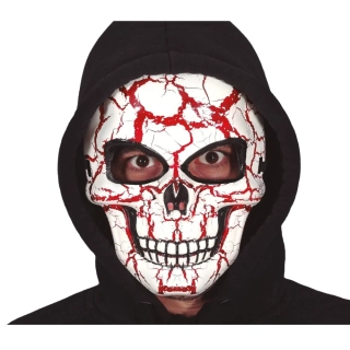 Halloweenská maska Krvavá lebka bílá