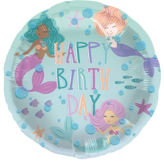 Fóliový balónek kruh Mořské víly HB 45 cm