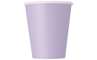 Papírové kelímky světle fialové 14 ks