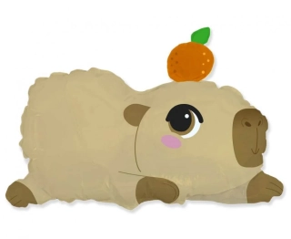 Fóliový balónek ležící Kapybara 68cm