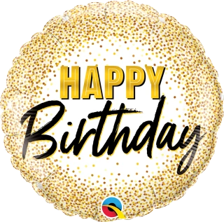 Fóliový balónek Kruh - Zlatý Okraj HB 45cm