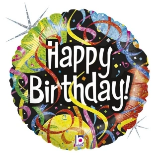 Fóliový balónek Party Narozeninové Stuhy 46cm