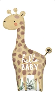 Fóliový balonek žirafa Hello Baby 106cm