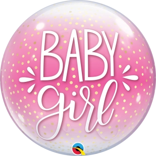 Bublina - BABY GIRL růžová a konfety 56cm