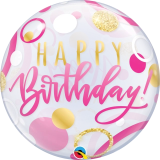 Bublina - HB puntíky růžové 56cm