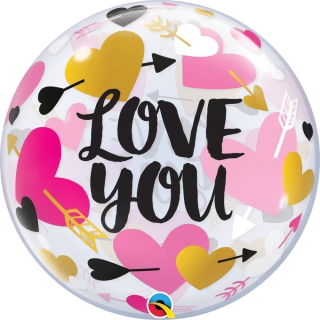 Bublina - Láska, srdce a šípy 56cm