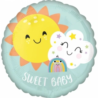 Fóliový balónek Kruh - Sweet Baby 43cm