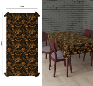 Plastový ubrus Děsivá dýně 137 × 274 cm