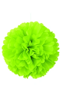 Dekorační závěsný pom pom limetkově zelený, 40cm