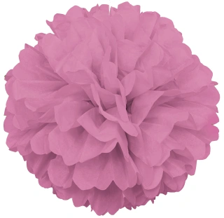 Dekorační závěsný pom pom růžový 40cm