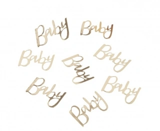 Konfety nápis ,,Baby" zlatý 14g