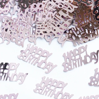 Konfety Happy Birthday rosegold