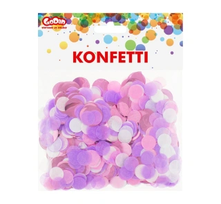 Konfety papírové kolečka růžovo-stříbrná 20g