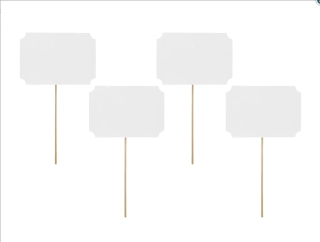 Cedulky bílé 11x8cm 4ks