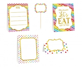 Sada cedulek na catering