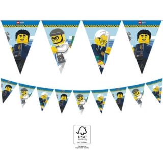 EKO Vlaječková girlanda - Lego City (9 vlajek)