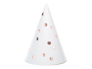 Čepičky "Rosegold puntíky" 6ks
