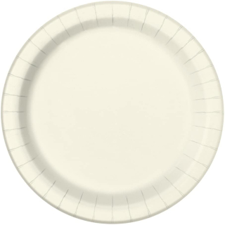 Talířky papírové - slonová kost 23cm, 8ks