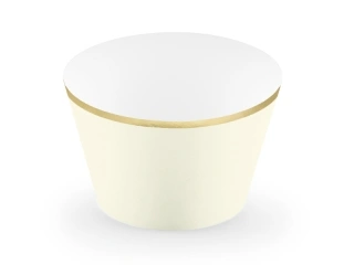 Košíček na cupcake, 4,8x7.6x4,6cm krémový, 6ks