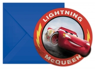 Pozvánky a obálky Auta 6ks