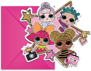 Pozvánky a obálky LOL 6ks