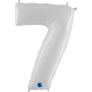 Fóliová číslice - bílá lesklá 7 - 102 cm