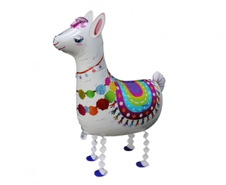Fóliový balónek Chodící lama 75cm