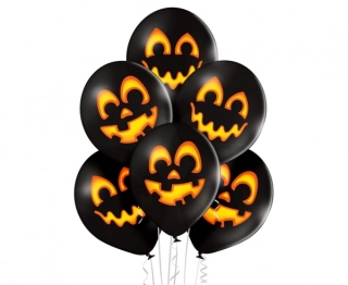 Latexové balonky Halloween - dýně 30 cm - 6 ks