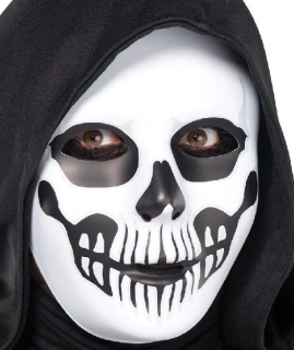 Maska hororová lebka - bílá