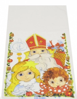 Mikulášský sáček Čirý - Mikuláš čert a anděl 20 x 40 cm