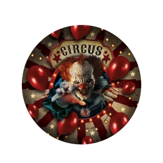 Papírové talíře Strašidelný cirkus 23 cm - 6 ks