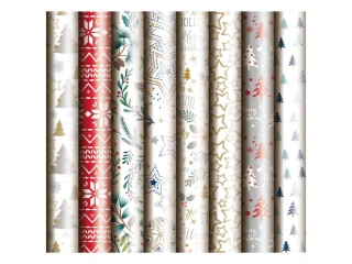 Balící papír vánoční role 1000x70 mix č.6