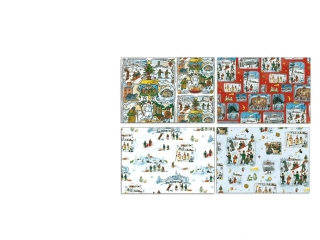 Balicí papír Vánoční Ladovská zima 100 x70 cm - 2 ks