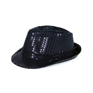 Disco klobouk černý s LED světlem