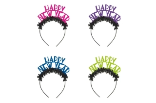 Čelenky Happy New Year 4 ks