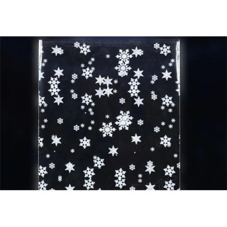 Celofánový sáček - bílé vločky 20 x 35 cm