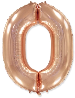Foliová číslice - rosegold 0 - 102 cm