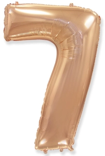Foliová číslice - rosegold 7 - 102 cm