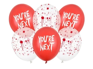 Latexové balonky krvavé You're Next 30 cm - 6 ks