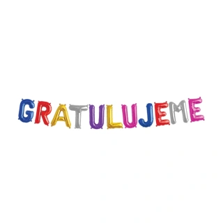 !VÝPRODEJ! Balónkový nápis - Gratulujeme