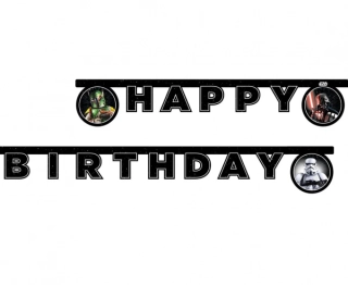 Narozeninový nápis Star Wars - Happy Birthday