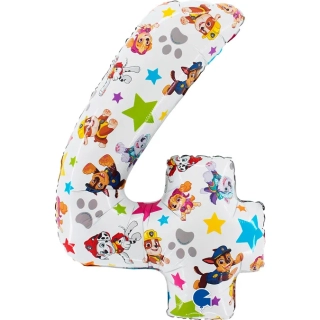 Foliová číslice - Tlapková patrola 4 - 66 cm
