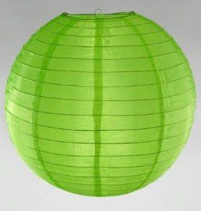 Lampion kulatý 30 cm zelený