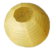 Lampion kulatý 30 cm žlutý