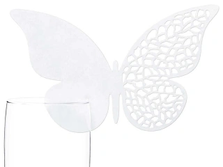 Jmenovky na skleničky Motýlek 10ks