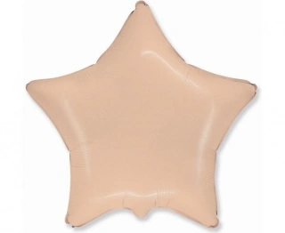 Foliový balonek hvězda broskvová 45 cm - Nebalený